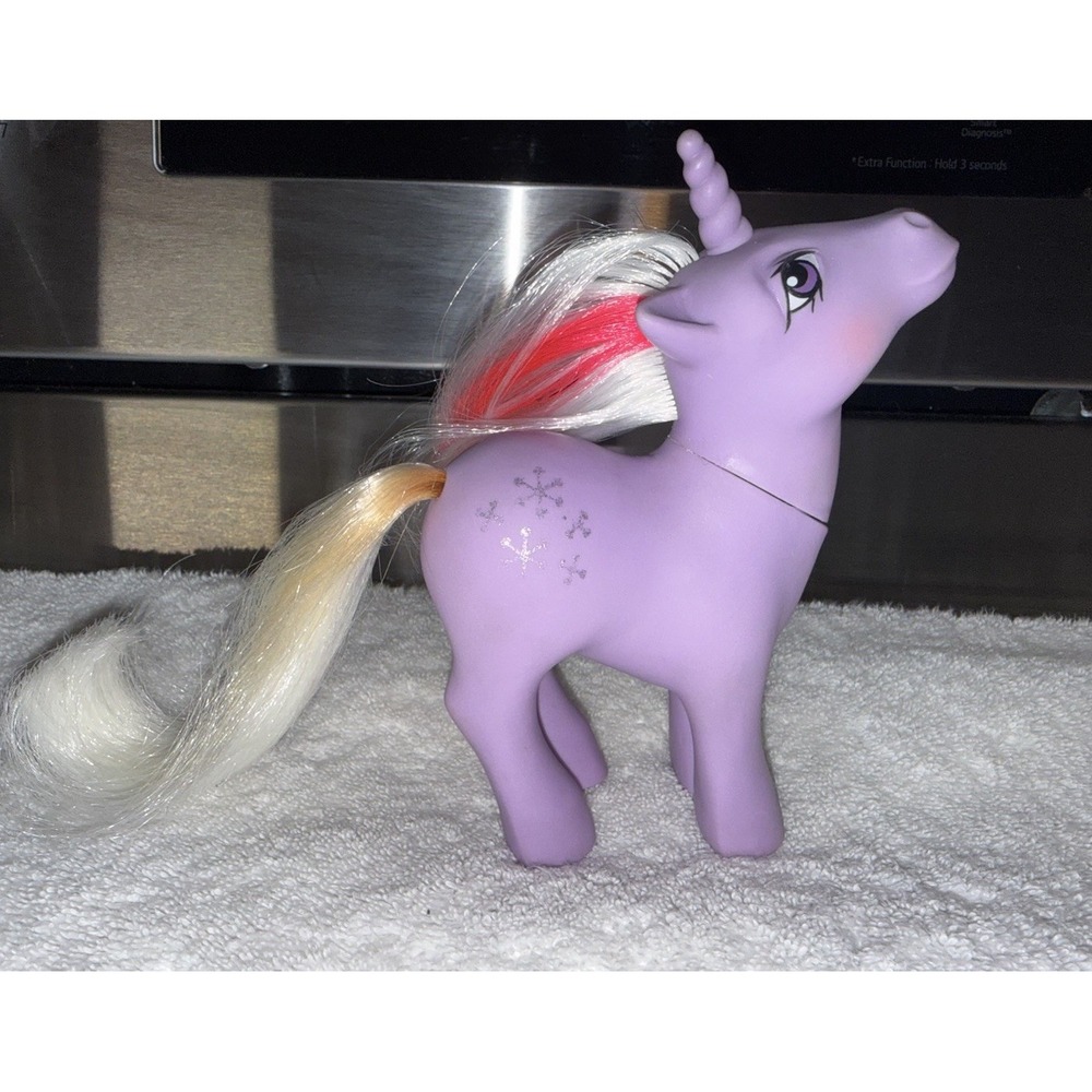 My Little‎ Pony MLP G1 Powder Vintage Adult Pony 1984 Unicorn Sparkle Snowflakes